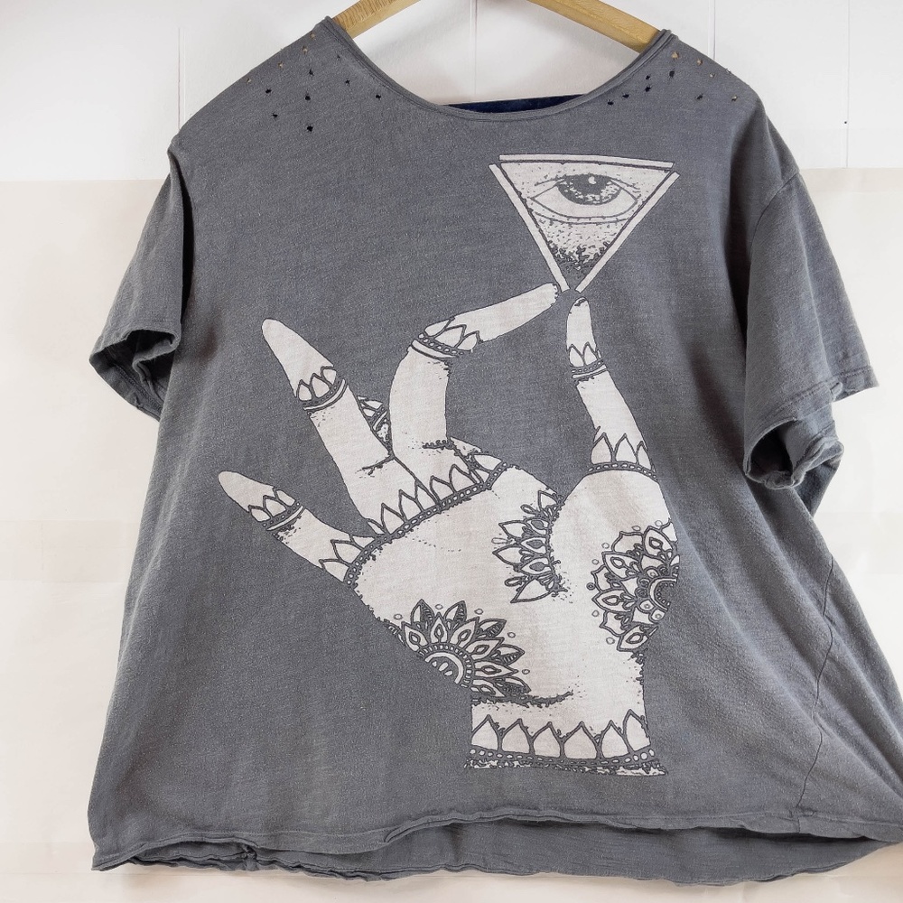 Magnolia Pearl Mudra Hand Eye Mystical t shirt